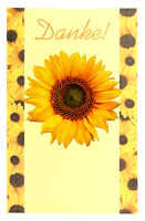 Danksagungskarte Sonnenblume Karte Dankeskarte Herzlichen Dank GrußKarte Danke