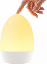 Egg Light for Nursery, Eye-Caring Touch Control Rechargeable Baby Night Light wi