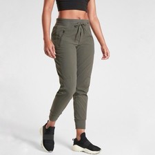 ATHLETA Trekkie North Jogger Pant Green 6 Outdoor Hiking Walking Comfy