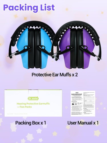 Noise Cancelling Headphones for Kids Adults 2 PACK, SNR27.4 Ear Protection Ki... - Picture 8 of 9