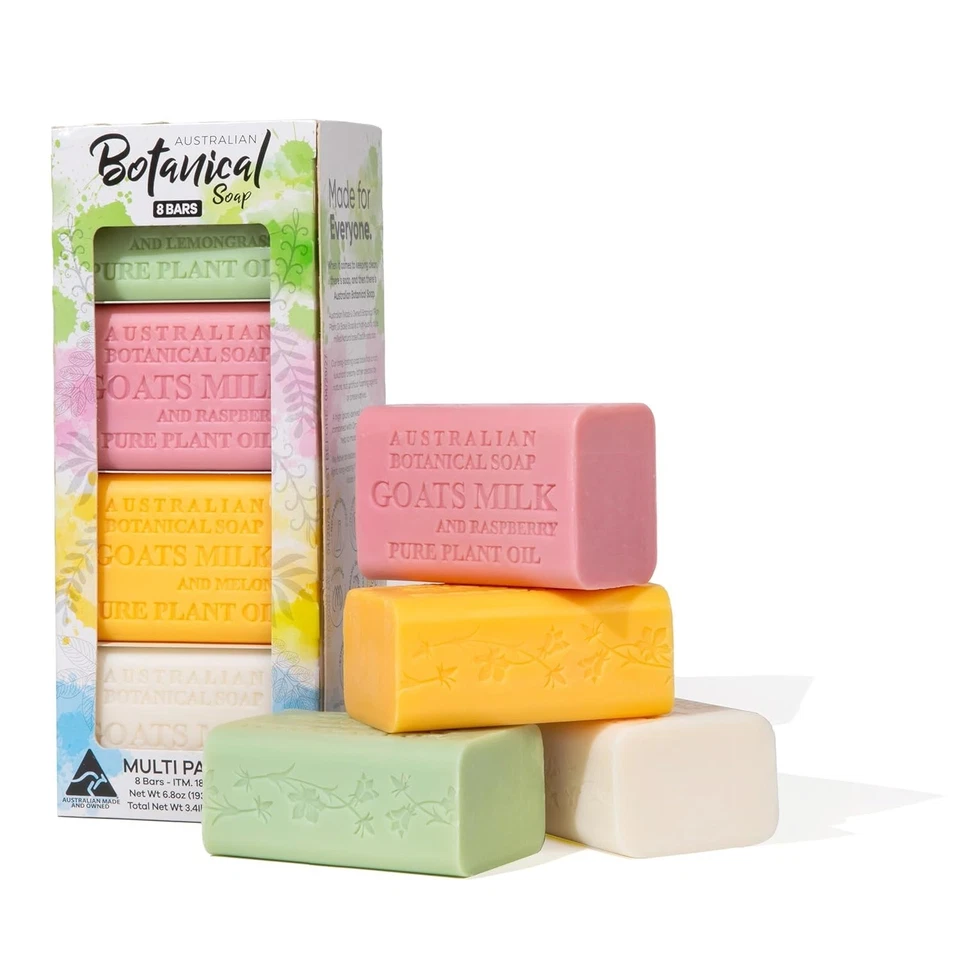 Organic Shea Butter Soap Bars - Lemongrass, Melon, Raspberry - Image 3 of 4