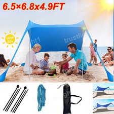 Beach Tents Portable Sun Shade Canopy UPF 50 Outdoor Sun Shelter with Sandbag