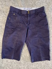 Lee Cropped Pants Women  s Size 12 Petite Navy Blue Comfort Waistband Denim Capri