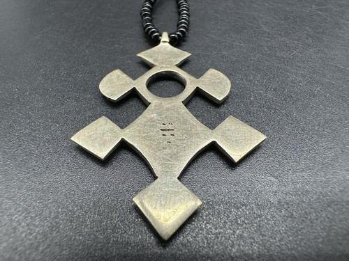 Tuareg African Tribal Southern Cross Nomadic Compass Sahara Desert Necklace 17” - Picture 5 of 11