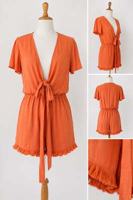 Women secret Women's Secret kurzer Jumpsuit/Overall Gr. M Orange