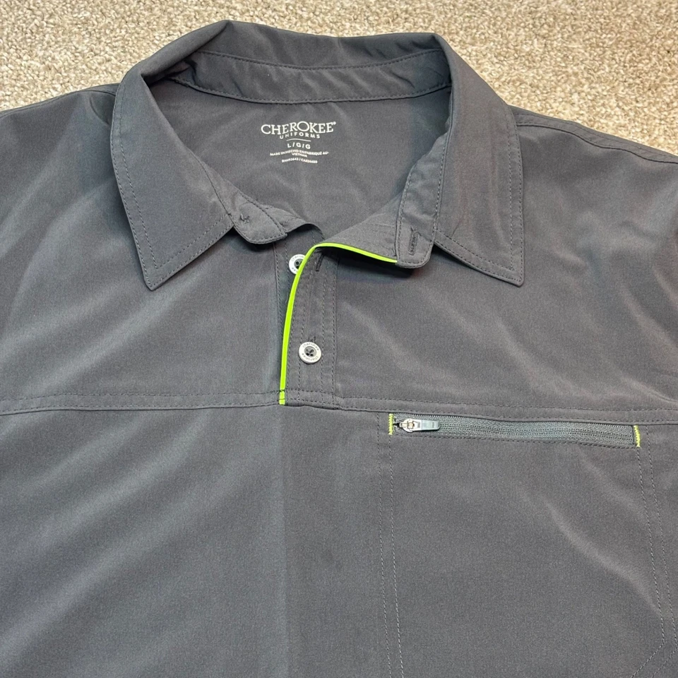 Cherokee Uniforms Manga Larga Exfoliante Gris L RN# 93643 CA# 24480 Foto 3 de 4