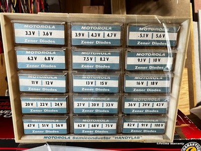 Motorola Zener Diodes Large Assortment 3.3V - 100V - variable count of each