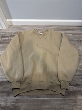 Vtg 90s Russell Athletic Sweatshirt Crewneck Sz XL Beige Khaki Made in USA