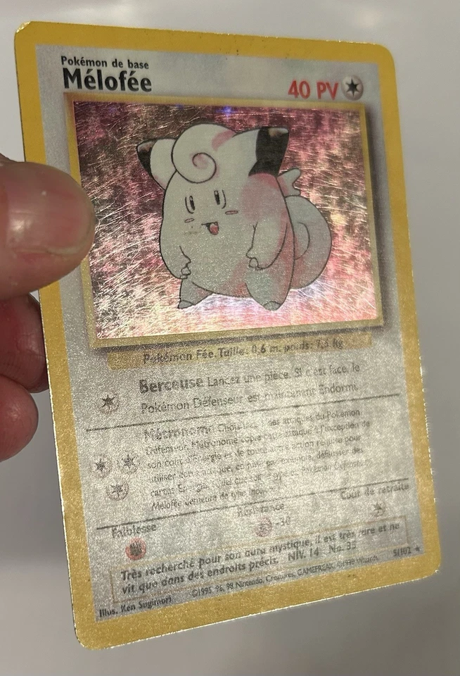 Pokemon Base Set (French) - Melofee (Clefairy) - Holo RARE - 5/102 MP - Image 3 of 4
