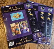3 Packs of Ultra Pro 4 x 6 Photo Refill Pages- 10 Refills per Pack New