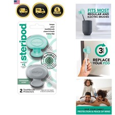 Clip-On Toothbrush Protector with Peppermint Essential Oils, Keeps Toothbrush...
