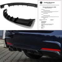 Sport-Performance Heck Diffusor Schwarz 2 Rohr Passt FüR BMW F30 F31 Mit M-Paket
