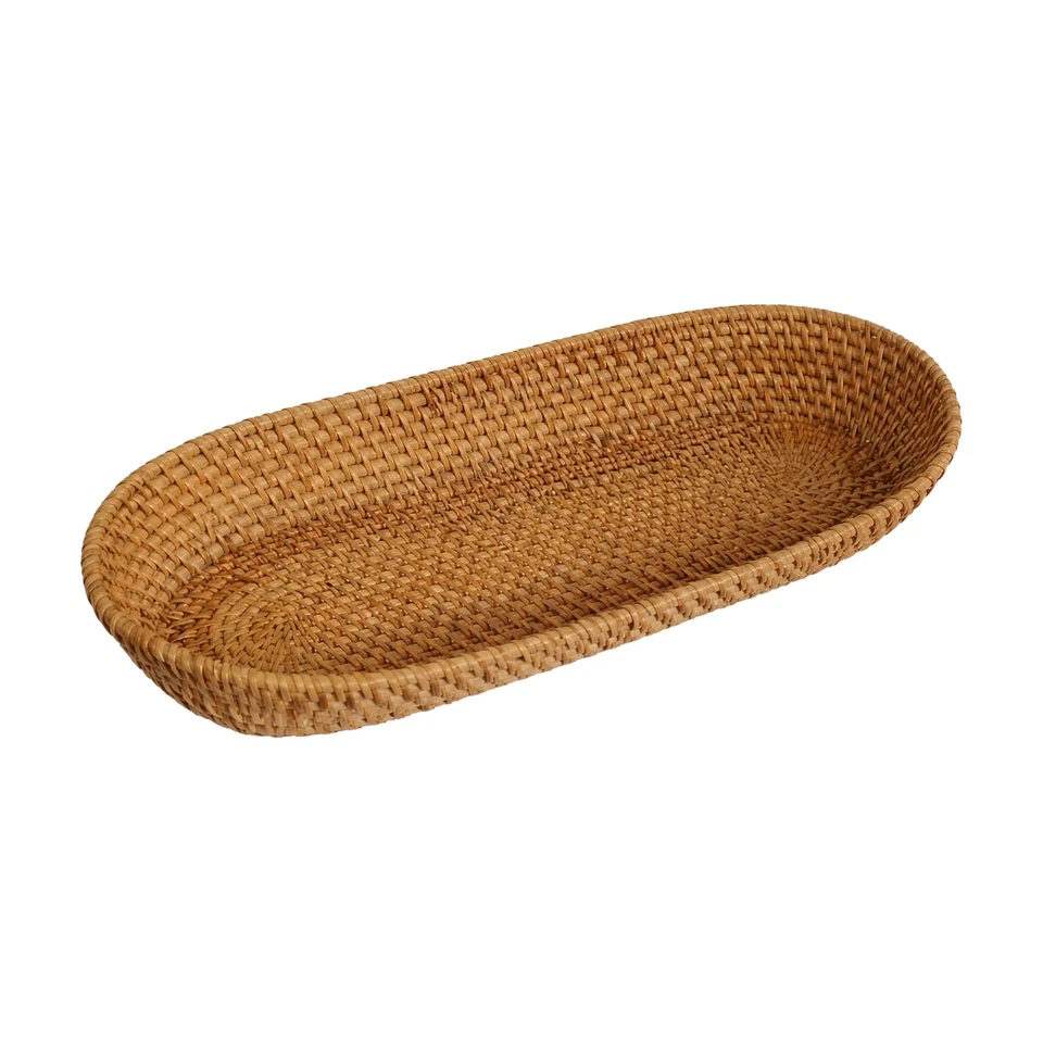 3 Pieces Handwoven Rattan Tray Slim for Coffee Tables, Desktop - Bild 1 von 4