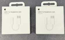 2 Pack Genuine Apple USB-C to 3.5mm Headphone Jack Adapter OEM MW2Q3AM/A A2049