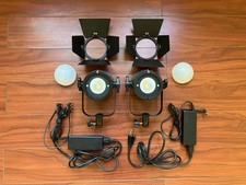 Fiilex P360 Classic LED Light Pair w/ Barn Doors Power Supplies Fully Work