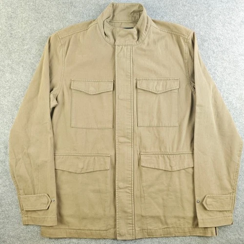 Rails Paulsen Field Jacket Mens Medium Sage Tan Cotton Military Utility Coat - product listing photo