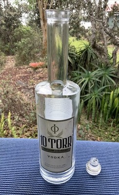 10 TORR Rare Vodka Empty Bottle 750mL Glass Stopper Crafts Collections Display