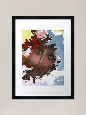 Emotionale Wolke der Frustration Rahmen gerahmtes Wandbild Poster Leinwanddruck Bild