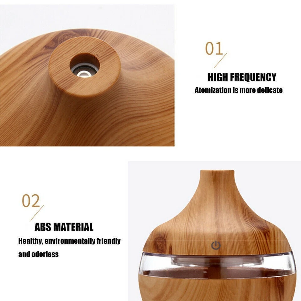 LED Essential Ultrasonic Humidifier Oil Air Purifier Aroma Diffuser Aromatherapy - Image 3 of 4