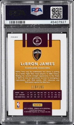 2017 PANINI DONRUSS OPTIC ORANGE #27 LEBRON JAMES #/199 PSA 9 | eBay