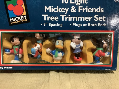 VINTAGE 90er DISNEY 10 LICHTER MICKEY & FRIENDS CHRISTBAUMSCHNEIDER SET MINAMI!! - Bild 2 von 6