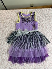 LOL Surprise! Vestito tutù bambina viola stampa animalier argento fiocco grafica taglia L