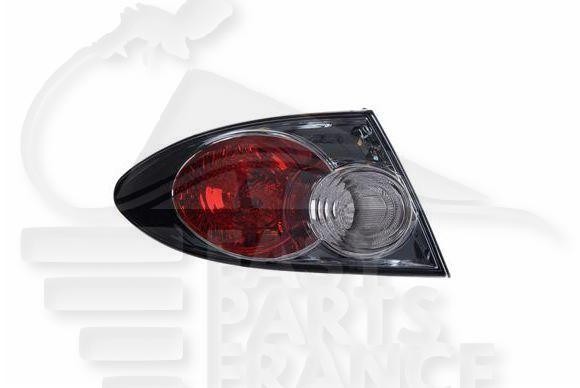Feu arrière-gauche extérieur fond chrome Mazda 6 4 et 5 portes 2005-2008