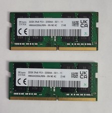SK Hynix kit 64GB 2X32GB 3200GHz DDR4 SODIMM LAPTOP MEMORY- HMAA4GS6AJR8N-XN