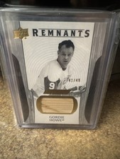 2025 Engrained Icons Remnants Game Used Stick Gordie Howe #/49 Gold R-GH