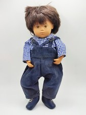 1970'S TRENDON SASHA DOLL - BOY IN DUNGAREES BROWN PAINTED EYES -GREAT CONDITION