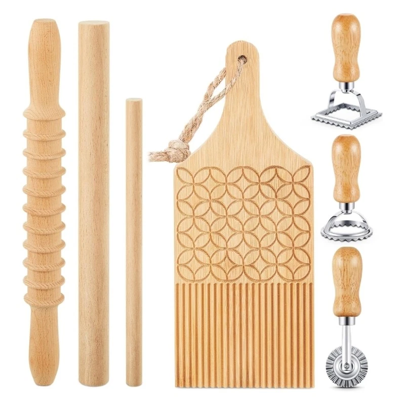 Gnocchi and Ravioli Making Set Board Rolling Pin Handmade Pastas Set