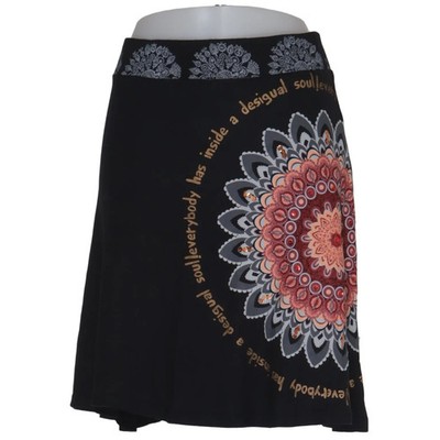 Desigual, Rock, Größe: XL, Schwarz/Mehrfarbig, Medaillon, Damen #K98