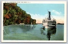 Steamer on the Shrewsbury River Red Bank New Jersey NJ c1920 Postcard
