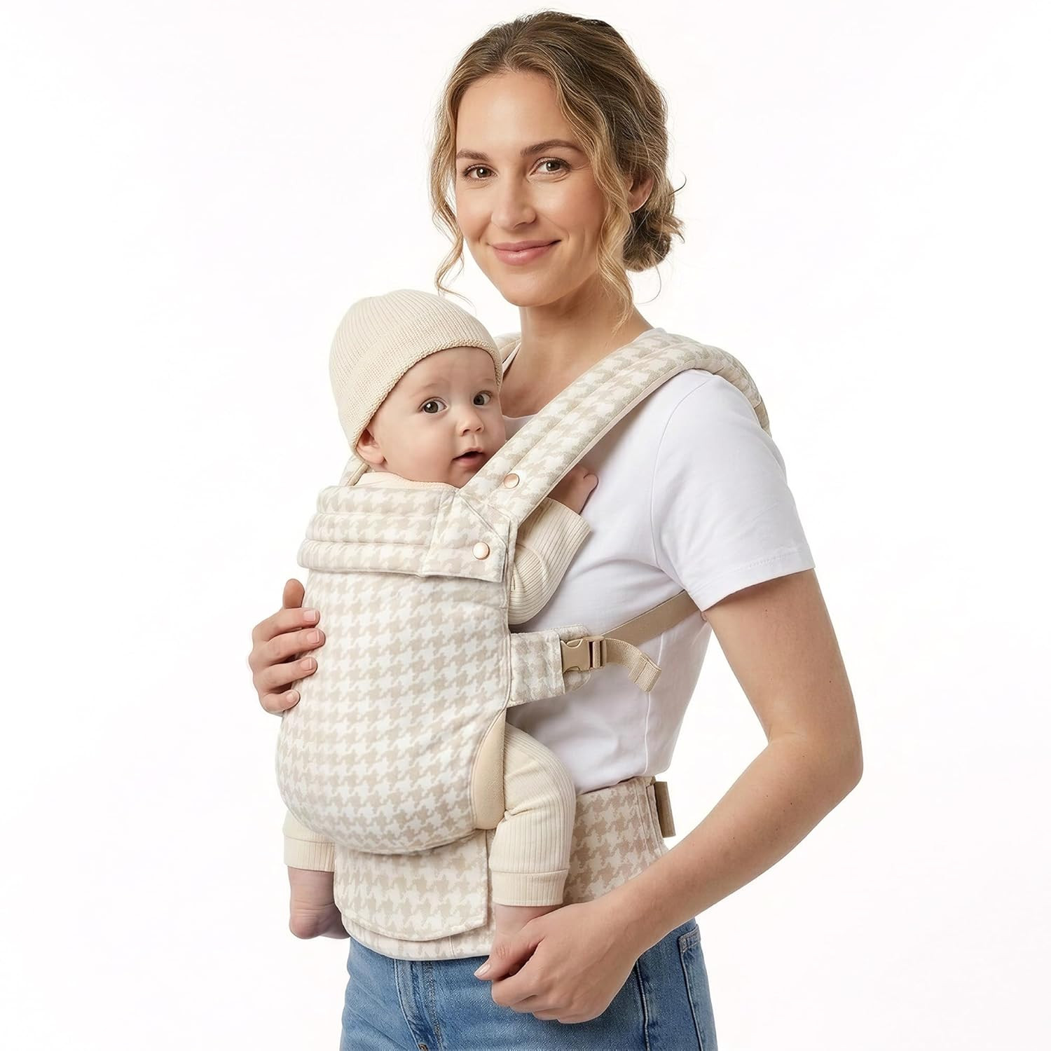 Baby Carrier Newborn to Toddler- 100% Pure Cotton Double-Side Skin-Friendly Baby
