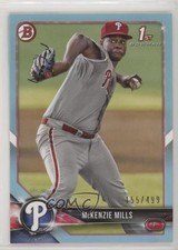 2018 Bowman Prospects Sky Blue 155/499 McKenzie Mills #BP87 3v8