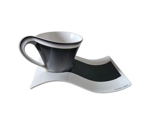 Café au lait -kuppi aluslautasella Villeroy & Boch NewWave, 400 ml