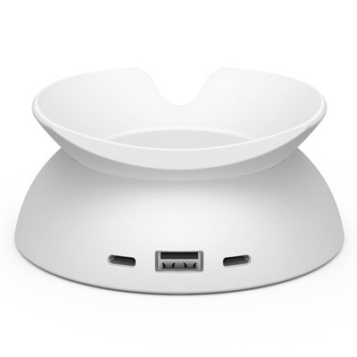 Made for Amazon Stand with USB-C and USB-A Charging Ports Glacier White