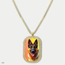 Stunning Cute German Shepherd Dog Breed Fashion Pendant Necklace Chain Printed D