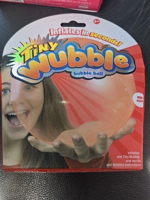 New Tiny Wubble Bubble Ball Boing RED Inflates in Seconds FUN Bounce Squishy