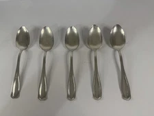 Antique Wm. Rogers & Son AA Silverplate Flatware Serving Spoons (5) Circ 1919