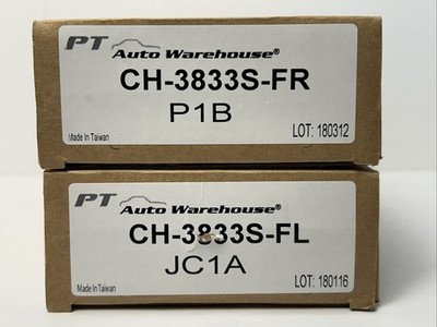 PT Auto Warehouse CH-3833S-FL & FR Exterior Door Handles Black Both Sides New