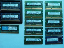 Lot of 13 Mixed brands 4GB 8GB 16GB PC3/PC3L-12800s DDR3-1600 Laptop Tested