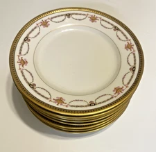 Limoges L. Bernardaud & Co France 8 Bread & Butter Plates Porcelain 6 1/4"