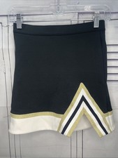 Cheerleading Uniform Just Skirt Adult Small Black And Gold