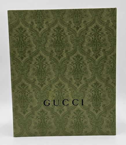 Gucci Green Embossed EMPTY Magnetic Luxury Gift Box Tissue/Ribbon 10.5x8.5x4.5"
