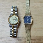 Lot of 2 Vintage Seiko Womens Watches Gold & Silver Tone Both Working