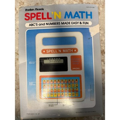 Vintage Radio Shack Spell N Math Electronic Learning Toy 60-1093 Boxed Manual