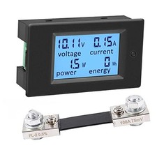 Digital Ammeter Voltmeter DC Voltage Current Power DC 100A Meter with Shunt