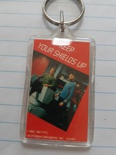 1966 Star Trek California Dreamers Keychain Dr Spock and Captain Kirk 
