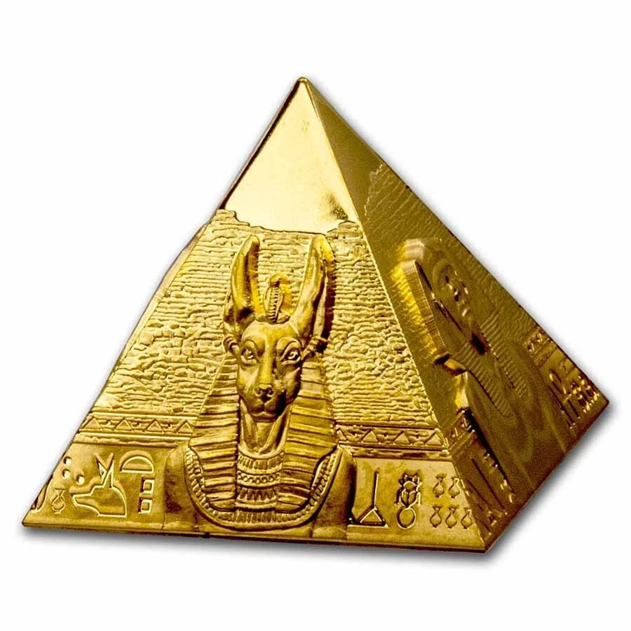 2023 Samoa 5 oz Gold Pyramid of Giza Shaped Coin - Image 3 of 4